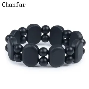 100% Quality Natural Black Bian Stone Bracelet Carve Black Bianshi Bracelet Jewelry For Women and  Men Bianshi Bracelet