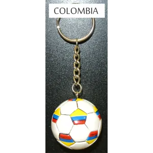 Colombia Soccer Ball Metal Key Chain