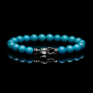 Laurel Silver Turquoise Beaded Bracelet