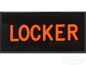 LOCKER Dash Badge Self Adhesive ID Label For Your Indicator Lights Or Switches