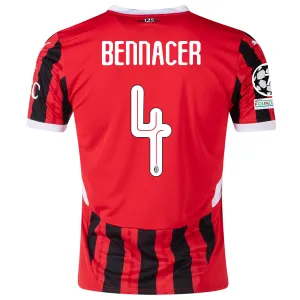 Puma AC Milan Ismaël Bennacer Home Jersey w/ Champions League Patches 24/25 (Puma Red/Puma Black)