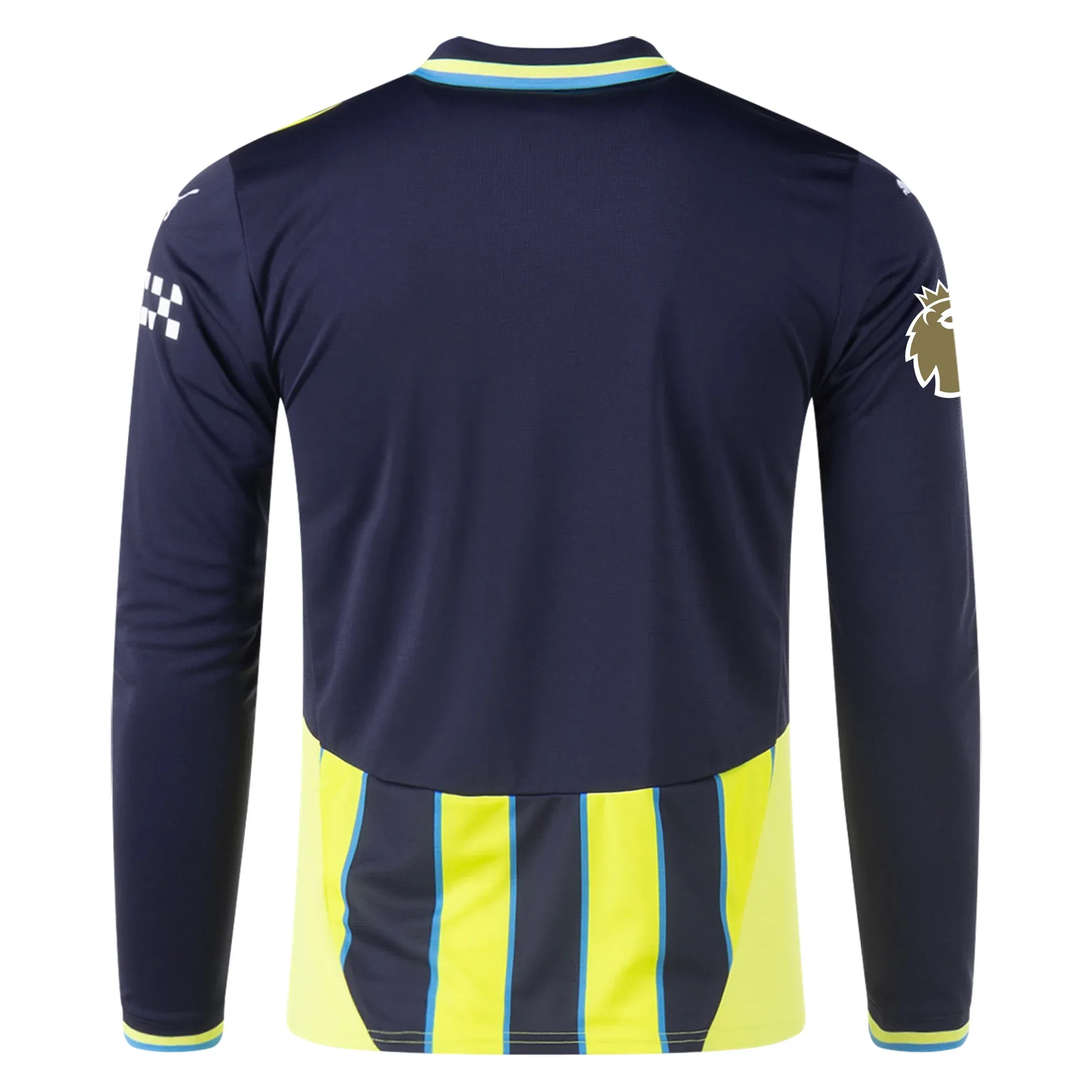 Puma Manchester City Long Sleeve Away Jersey w/ EPL   Club World Cup Patch 24/25 (New Navy/Yellow Glow)