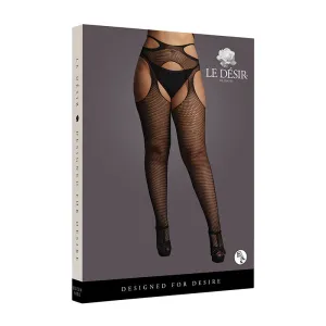 Shots Le Desir Suspender pantyhose Blk Q